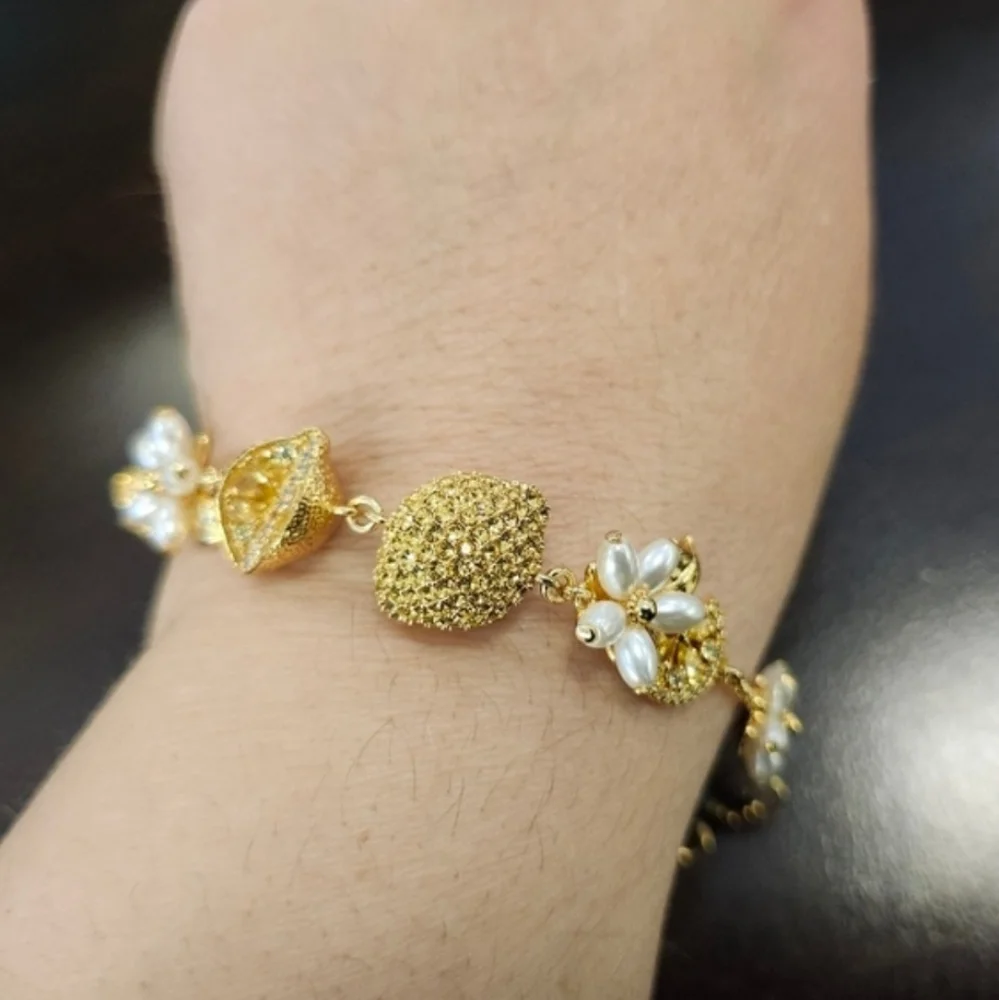 NWT Kate Spade Gold Fresh Squeeze Scatter Line Bracelet - Picture 3 of 7